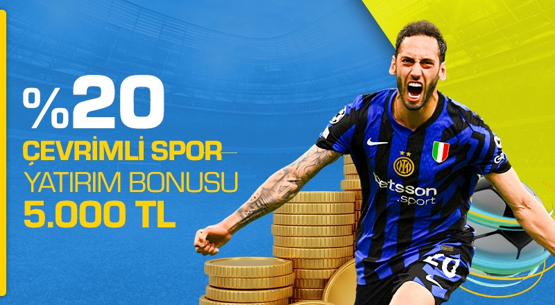 ÇEVRİMLİ SPOR YATIRIM BONUSU %20